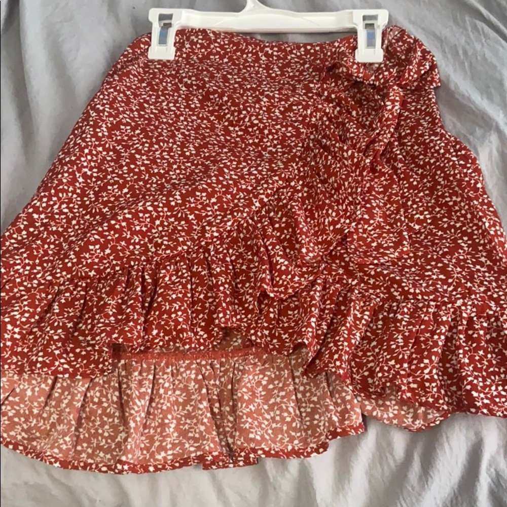 Red Ruffle Skirt - Picture 4 of 4